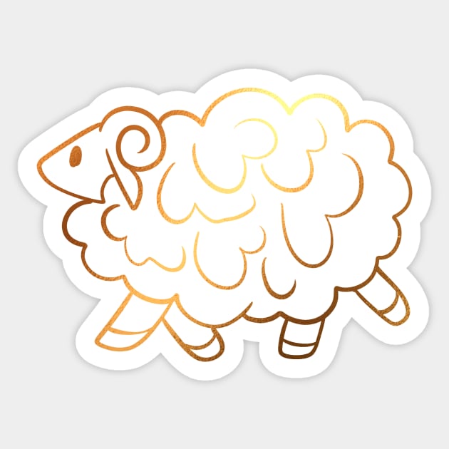 Sheep Pattern Sticker by darklightlantern@gmail.com